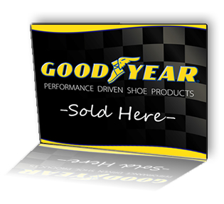 Goodyear counter mat artwork: Goodyear Sold Here.