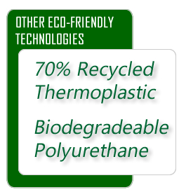 Eco-friendly compounding techologies for casual footwear applications.  70% recycled thermoplastic and    biodegradeable polyurethane.